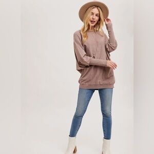 NWOT Rain S/M Dolman Tunic Pocket Sweater